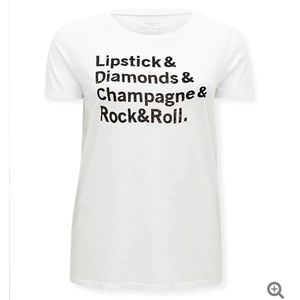 Betsey Johnson Classic Fit Tee-Lipstick & Diamonds